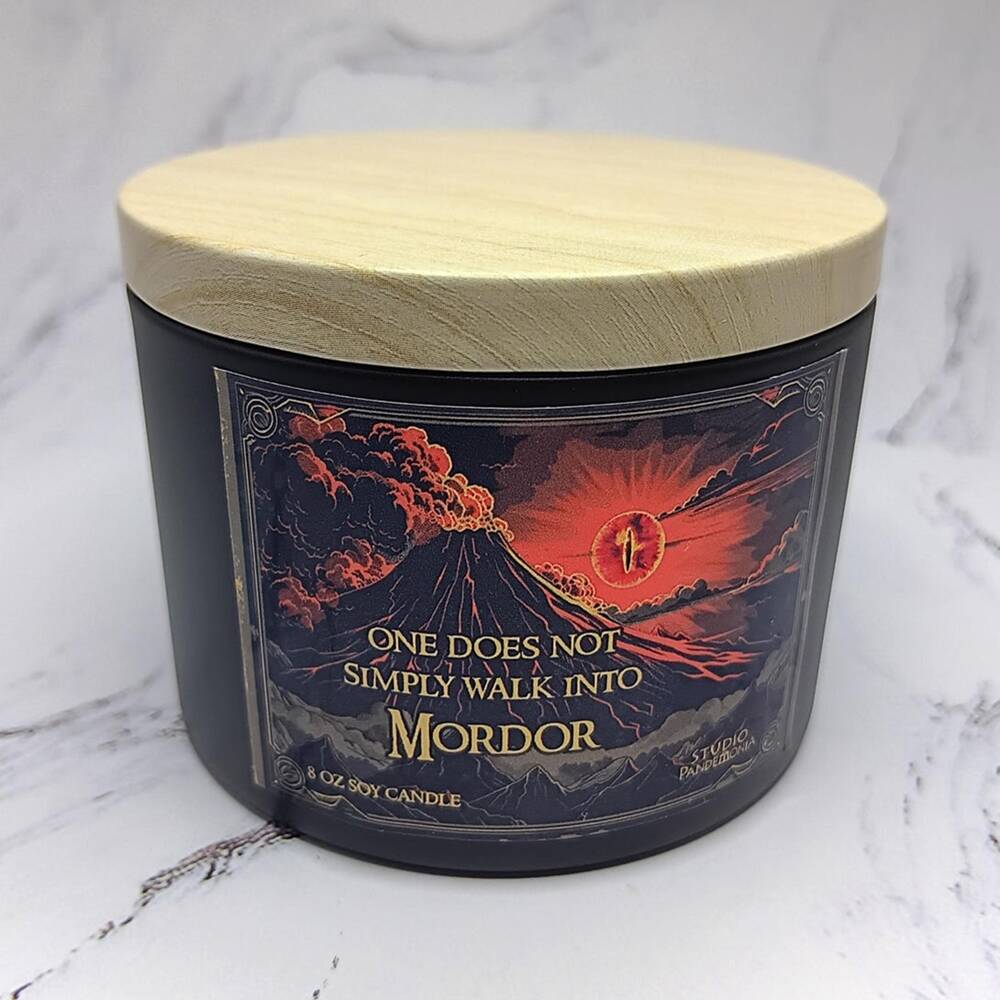 Lord of the Rings Fantasy Inspired Wood Wick Tin Candles
