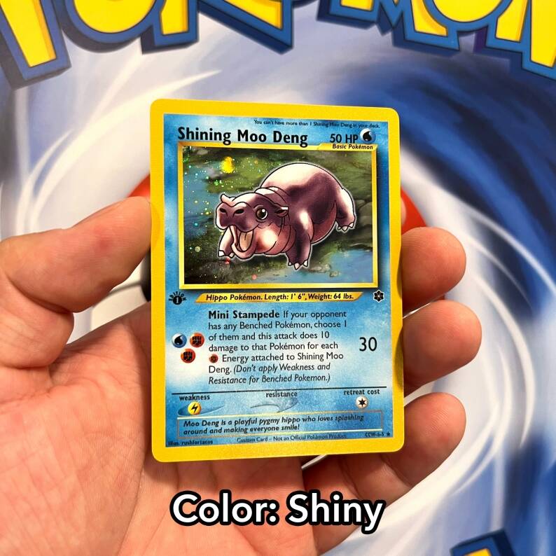 🦛Moo Deng - Custom Holographic Card