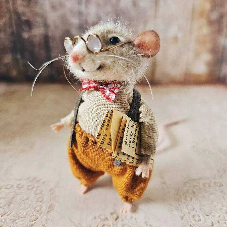 Cute Needle Felted Mouse002