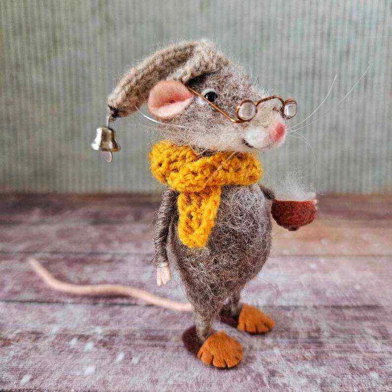 Cute Needle Felted Mouse