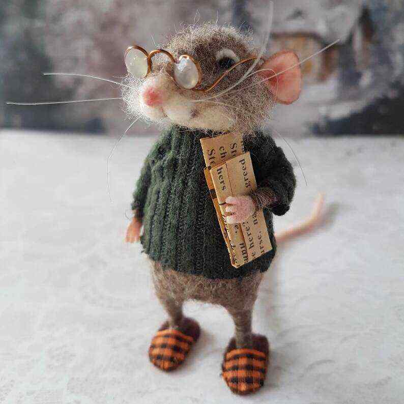Cute Needle Felted Mouse