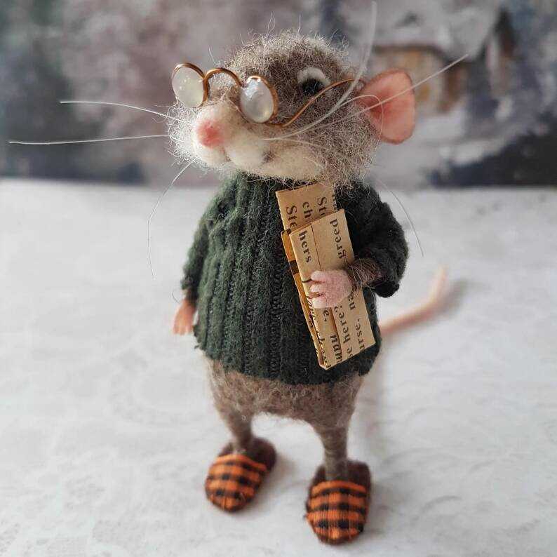 Cute Needle Felted Mouse002