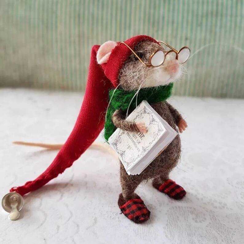 Cute Needle Felted Mouse002