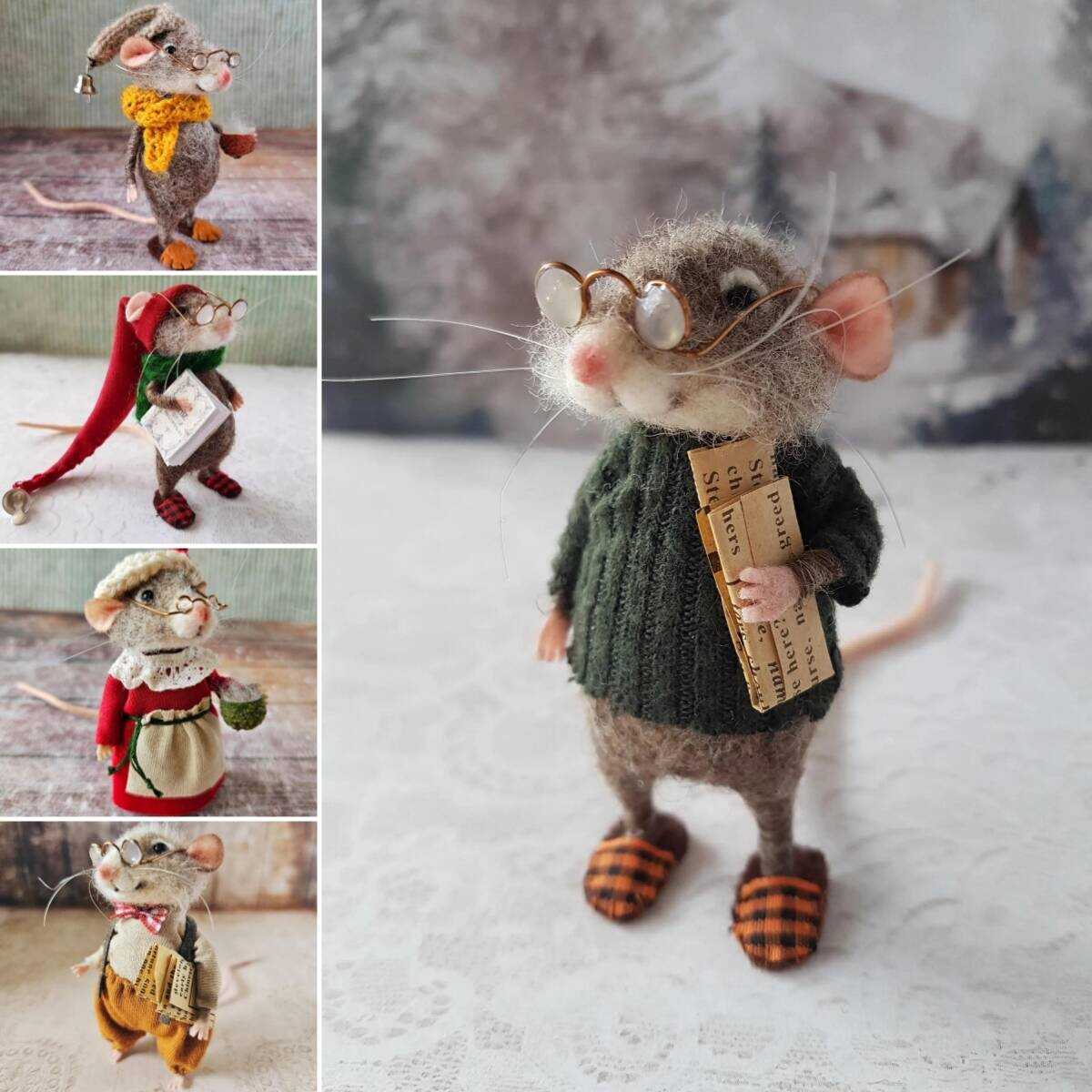Cute Needle Felted Mouse002